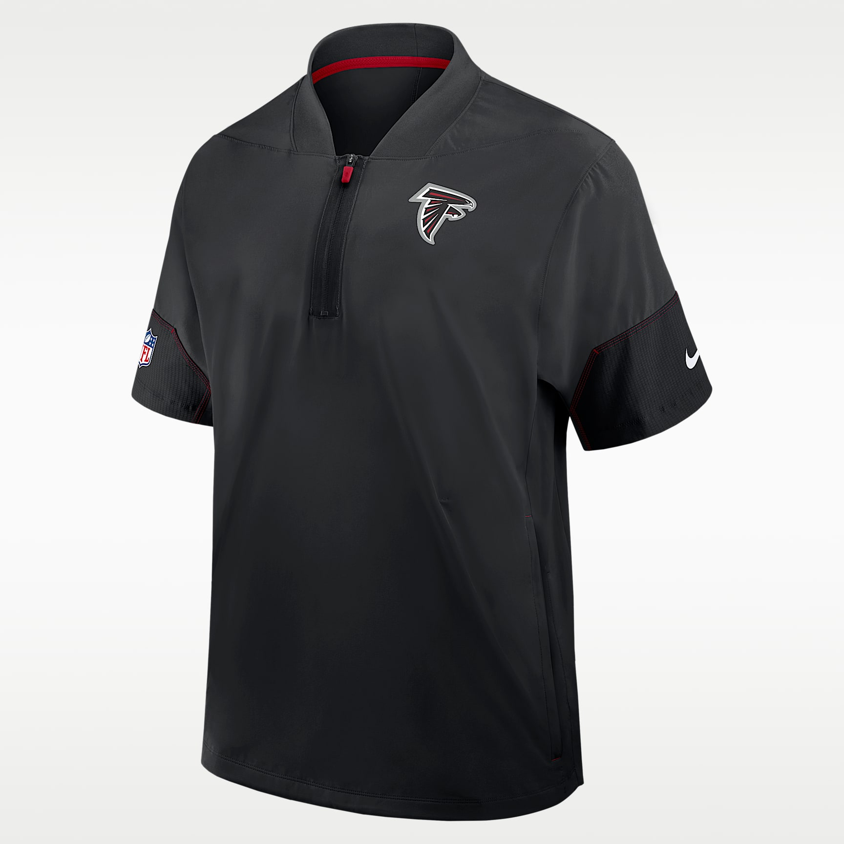 Atlanta Falcons Sideline Coach Men's Nike NFL 1/2-Zip Short-Sleeve